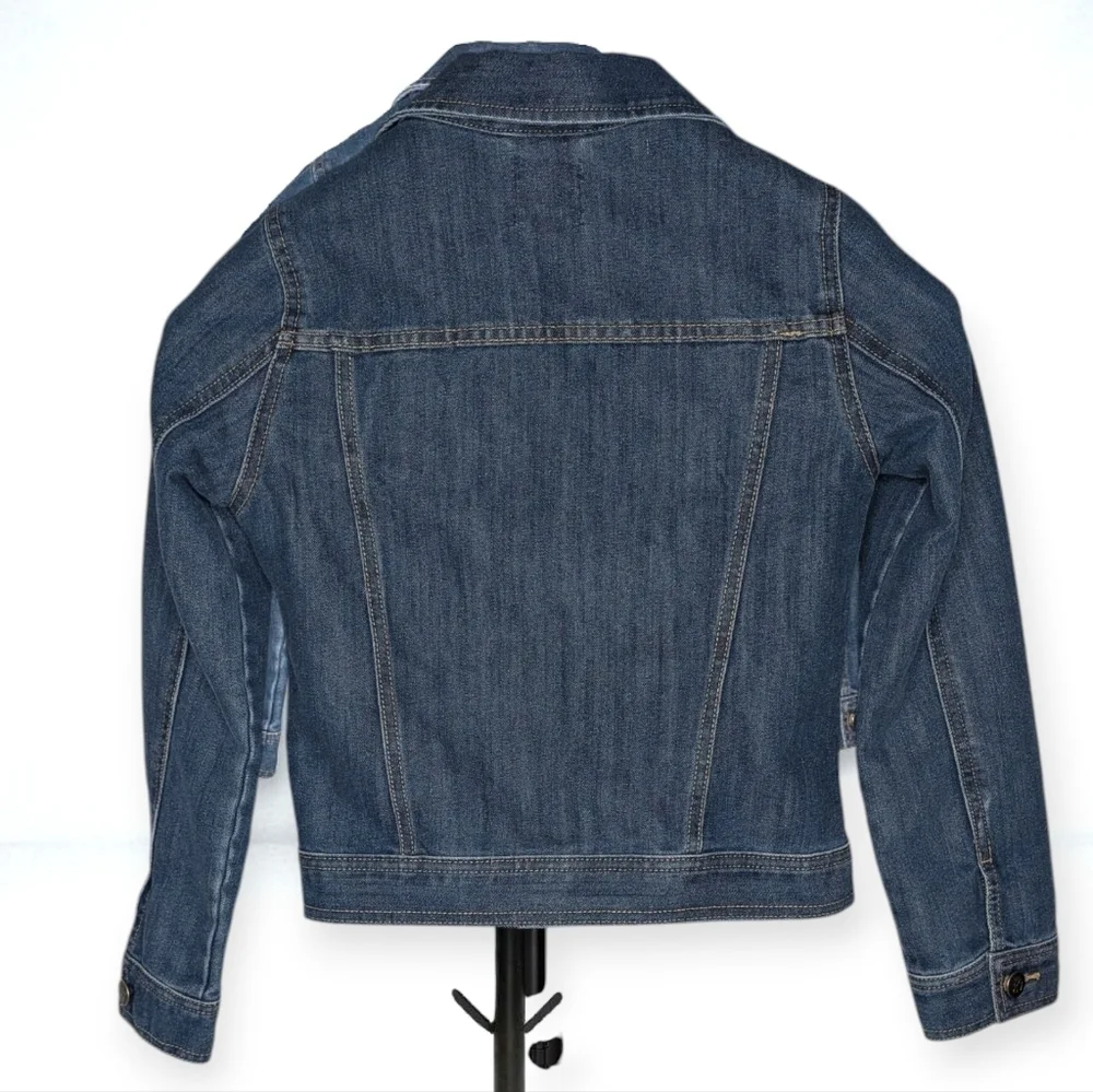 Children’s Place Est. 1989 Girls Jean Jacket XL (14) Blue Denim Button-Front EUC